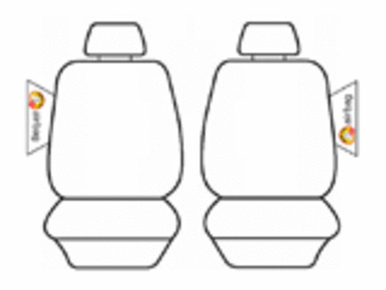 Canvas Seat Covers suits Toyota Hilux SR/SR5 Dual Cab 10/2015-7/2025 Black OUT6891BLK