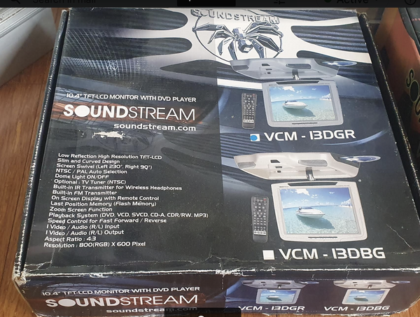 Soundstream Combo 10.4inch TFT-LCD Monitor With DVD Player VCM -13DGR