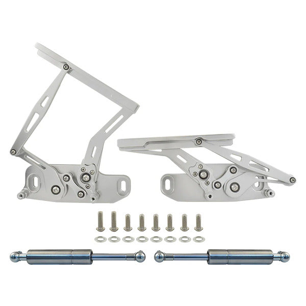 Bonnet Hinge Kit suits Holden HQ HJ HX HZ WB Silver Billet Aluminium CAL-1371H-P