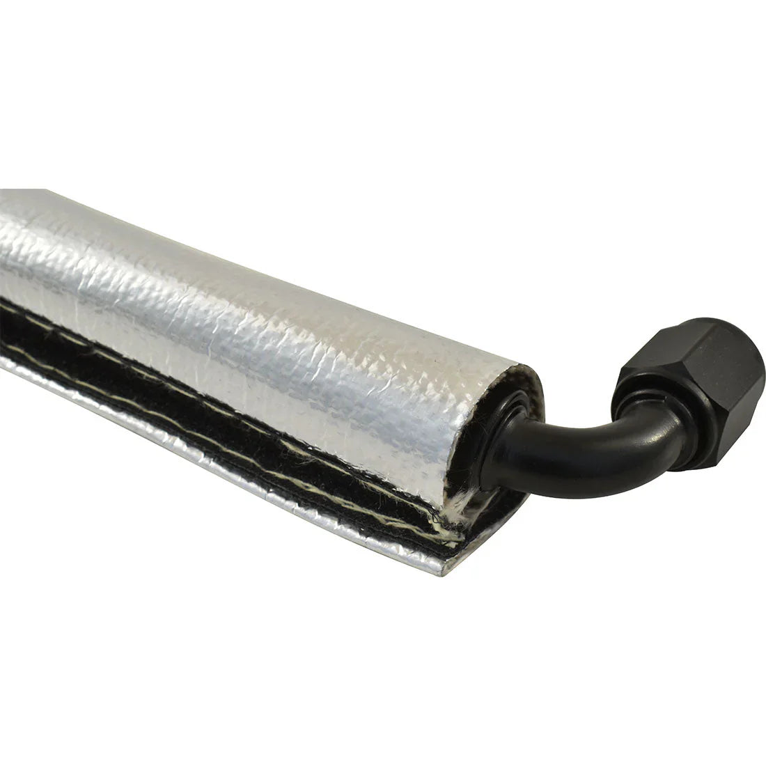 Cal Custom Heat Solutions Heat Reflective Sleeve With Hook And Loop Closure, 1-1/2" ID, 1m Aluminium CAL-H1438AL