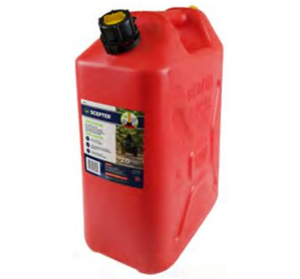 Scepter 20 Litre Plastic Red Fuel Can RV520
