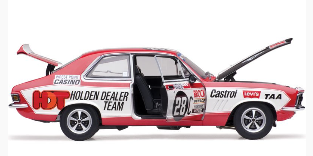 1:18 Classic Carlectables Holden HDT LJ GTR XU1 Torana 28C Peter Brock 1972 Bathurst Winner 18314