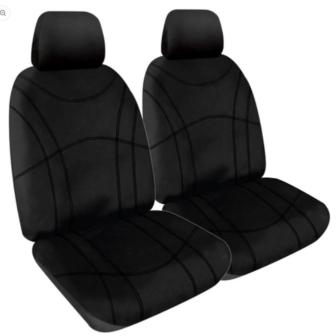 Getaway Neoprene Seat Covers Suits Mitsubishi Pajero (NT, NW, NX) Exceed, GLS, VR-X, 7 Seater SUV 2009-2021 Black Stitch