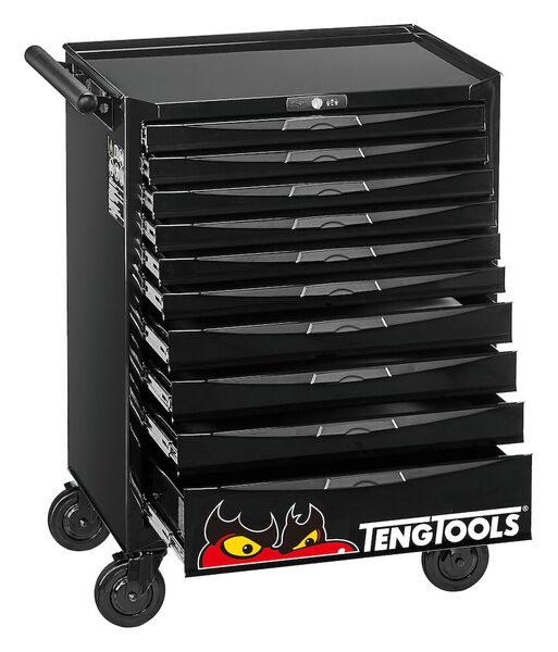 Teng Tools - 26 Inch Pro Cabinet 10-Drawer Top Box TCW810NBK