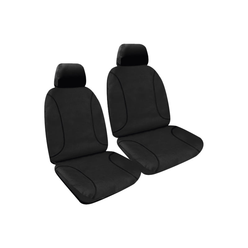 Tradies Full Canvas Seat Covers Suits Isuzu Dmax (TF) Dual Cab SX 06/2012-2013 Black