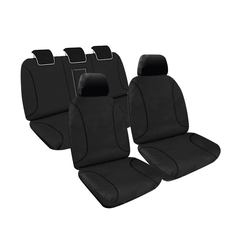 Tradies Full Canvas Seat Covers Suits BYD Shark 6 All Badges 7/2024-On Black