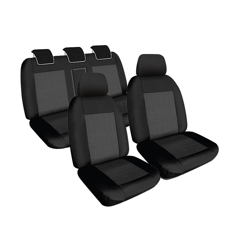 Weekender Jacquard Seat Covers Suits Mazda BT-50 XTR/GT Dual Cab (UR) 8/2015-7/2020 Waterproof