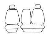 Custom Velour Seat Covers Toyota Hiace 1990-2005 Front EST6596CHA
