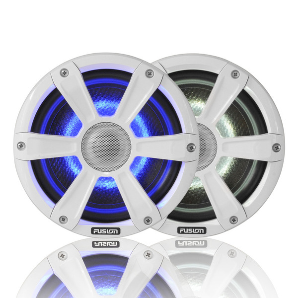 Fusion Sports White Marine Signature 6.5 inch LED Light Speakers 230W SG-CL65SPW