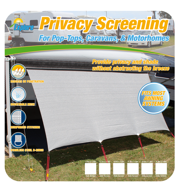 Caravan and RV Motorhome Privacy Screen 1.8m x 3.4m CPS34