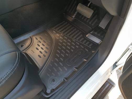 3D Custom Floor Mats Suits Nissan Navara NP300 Pick-Up D23 11/2015-On Rubber 3 Piece Front & Rear Black  EXP.ELEMENT3D3666210k