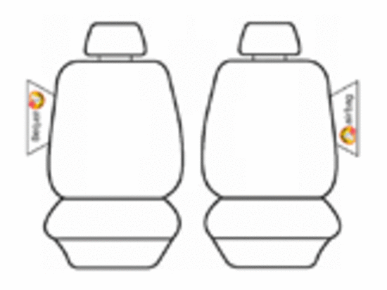Canvas Car Seat Covers Mitsubishi Triton Dual Cab ML GLX/VR/GLX-R 7/2006-7/2009, MN 11/2011-4/2015 Airbag Safe 2 Rows Black CHATRI0704 