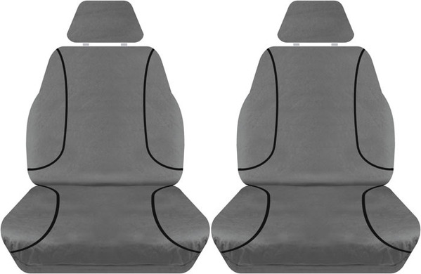Tradies Full Canvas Seat Covers Mitsubishi Triton Dual Cab MN Series GLX, GL-R, GLX-R 12/2012-2015 2 Rows PCM232CVCHA