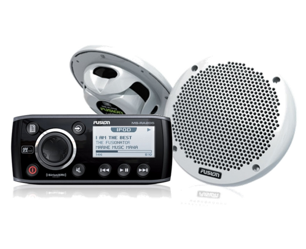 Fusion Marine Stereo MS-RA55 With EL602 150W 6" Speakers  MS-RA55KTS