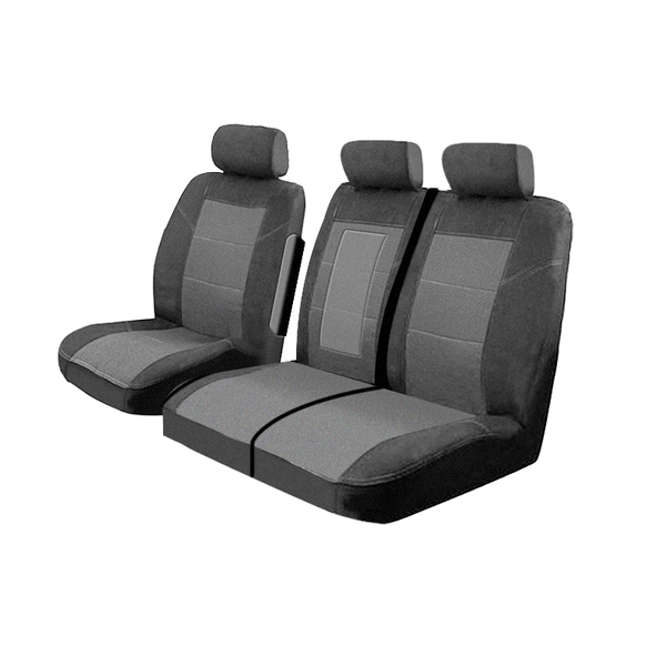 Esteem Velour Seat Covers Suits Ford Transit Custom VN VO 290S SWB/330L LWB Van 9/2013-On Charcoal EST7110CHA
