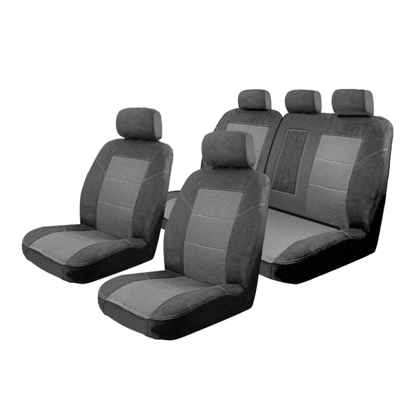 Seat Covers Set Suits Nissan Qashqai J11 Ti/TS/TL 4 Door Wagon 6/2014-8/2017 Esteem Velour 2 Rows