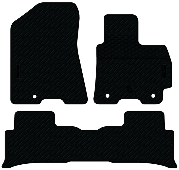 Rubber Custom Floor Mats Hyundai Tucson TL/TL2/TLE/TLE2 7/2015-12/2020 Front & Rear Black MRBHY002BLK2RW