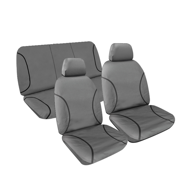 Tradies Full Canvas Seat Covers suits Toyota Hilux SR Extra Cab Ute 2010-10/2015 2 Rows PCT459CVCHA