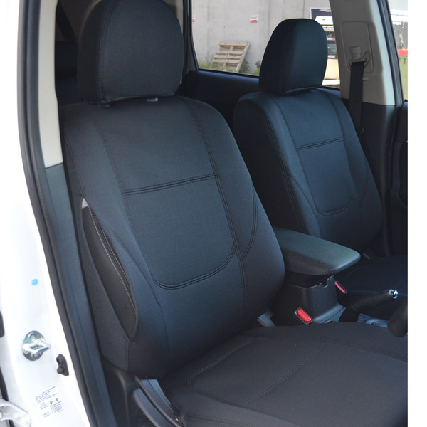 Wet Seat Black Neoprene Seat Covers Suits Mazda BT-50 Dual Cab 7/2015-7/2020 Black Stitching