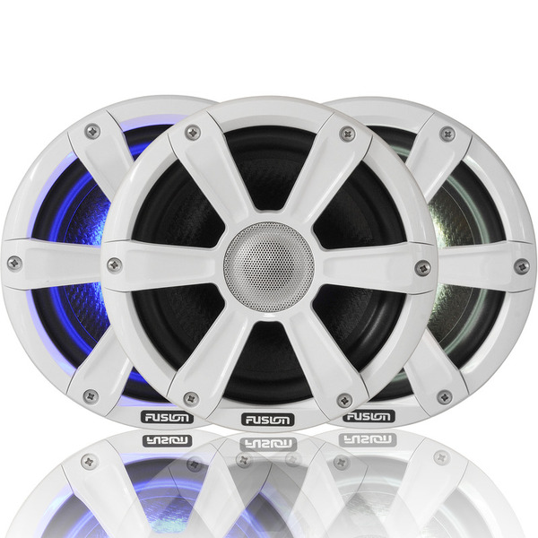 Fusion Sports White Marine Signature 6.5 inch LED Light Speakers 230W SG-CL65SPW