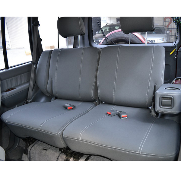 Wet Seat Grey Neoprene Seat Covers Nissan Patrol Y61 ST Wagon 2/2012-5/2016