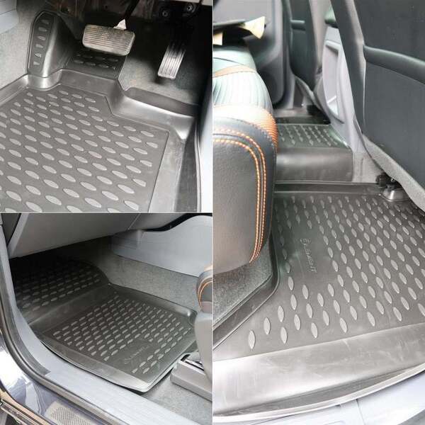 3D Rubber Floor Mats suits Toyota Fortuner 2016-On SUV 2nd row 2 Piece EXP.ELEMENT48148210R(RSA)