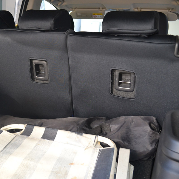 Wet Seat Black Neoprene Seat Covers Suits Nissan Navara NP300 Dual Cab 2/2015-12/2017 Black Stitching