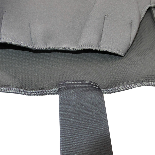 Wet Seat Grey Neoprene Seat Covers suits Toyota Landcruiser 79 Series Dual Cab 10/1999-On White Stitching