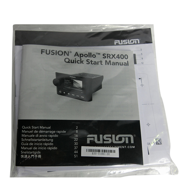 Fusion Apollo Marine Zone Stereo With Built-In Wi-Fi MS-SRX400