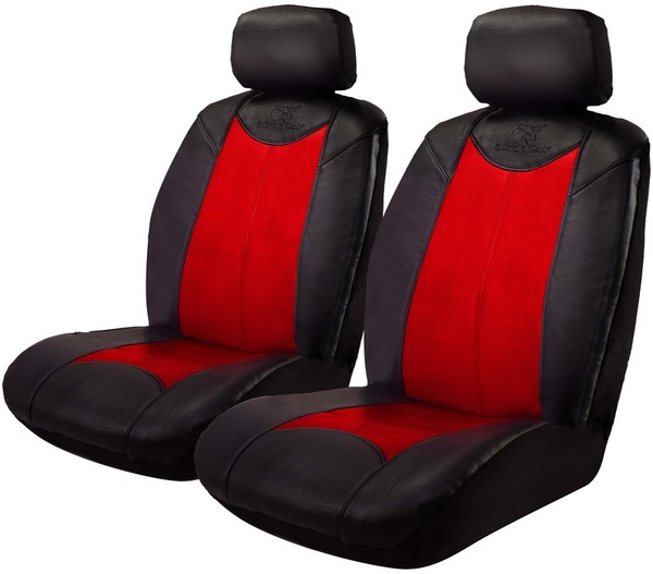 Peugeot 3008 Tailored Waterproof Leather Look Red & Black Car Seat Covers