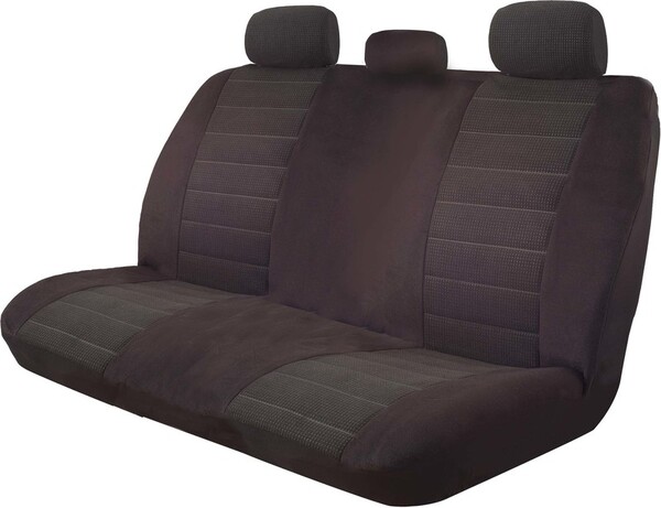 Luxury Velour Seat Covers Universal Rear Size 06H Black