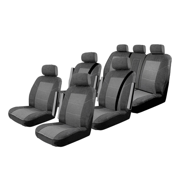 Custom Made Esteem Velour Seat Covers Toyota Tarago ACR50R/GSR50R GLi/GLX/Ultima 3/2006-On 3 Rows