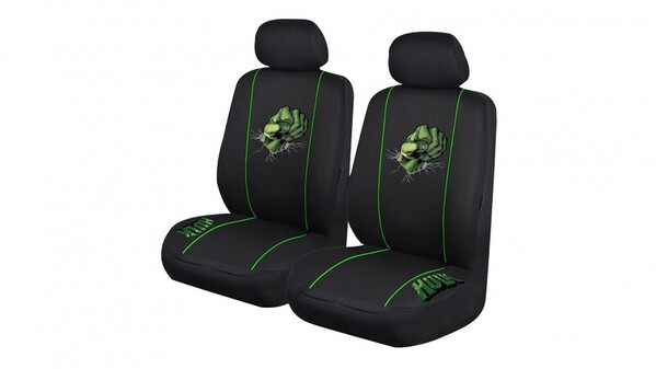Marvel Avengers Seat Covers Front Pair Black Universal Size 30 Airbag Safe Hulk