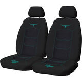 RM Williams Jacquard Aqua Front Car Seat Covers Airbag Safe Size 30 One Pair