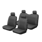 Canvas Seat Covers Suits Isuzu D-Max TF Crew Cab 10/2008-5/2012 Airbag Safe Charcoal