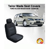 Custom Velour Seat Covers Suits Ford Falcon Wagon BA BF XT 10/2002-On Airbag Deploy Safe