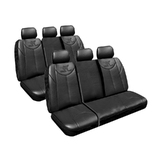 Custom Made Black Leather Look Seat Covers Suits Hyundai iMax TQ Van 5/2011-2021 Middle and Rear Row Only