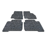 Koil Black/Grey Floor Mats Front & Rear Rubber Composite PVC Coil