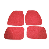 Koil Red Floor Mats Front & Rear Rubber Composite PVC Coil Universal Fit