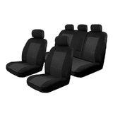 Custom Esteem Velour Seat Covers suits Hyundai i30 PD Hatch 3/2017-On 2 Rows Black EST7057BLK