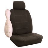 Wet N Wild Neoprene Black Seat Covers Suits Nissan Patrol Y62 ST-L/TI Wagon 2/2013-On Front Pair 