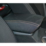 Black Neoprene Console Cover Suits Ford Ranger PX2/3 Dual Cab 7/2015-On Orange Stitch CC-T-BO-F-936CC