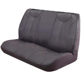 Black Bull Leather Look Seat Covers Universal Rear Size 06 - Grey