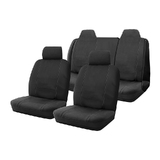 Canvas Seat Covers Suits Ford Falcon BA BF FG Sedan 10/2002-On Airbag Safe Black Front & Rear