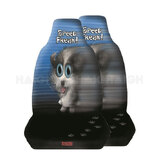 Front Car Seat Covers Twisted Whiskers Speed Freak Black & Blue One Pair SCF09151