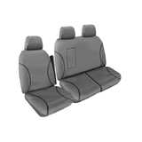 First Row - Tradies Full Canvas Seat Covers Suits Ford Transit VO Van/Crew Cab/Dual Cab - Bucket 3/4 Bench 2014-On Grey RM1012.TRG 