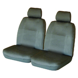 Wet N' Wild Neoprene Wetsuit Charcoal Front Car Seat Covers Size 30 Deploy Safe Charcoal Stitching One Pair
