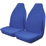 Throw Over Slip On Seat Cover Fits Most Cars One Pair Blue THRBLU