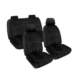 First Row Seat Covers - Getaway Neoprene Seat Covers Suits Ford Ranger PJ/PK XL/XLT/Wildtrak Dual Cab 1/2007-8/2011 Waterproof RM1167.G2B