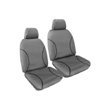 First Row - Tradies Full Canvas Seat Covers suits Toyota Hiace Van/Commuter Bus 2/2019-On Grey RM1121.TRG